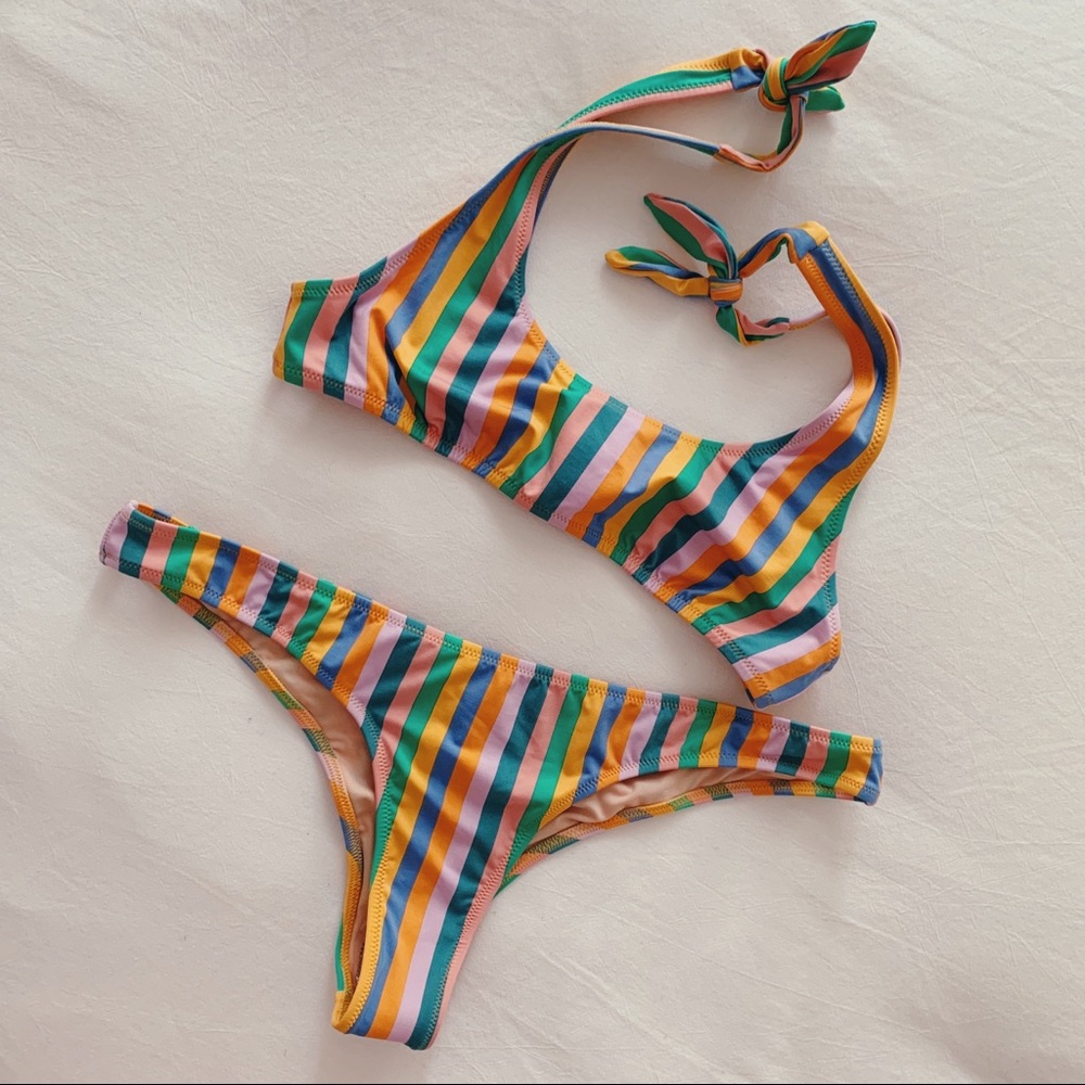 J Crew Playa Striped Bikini 🍊